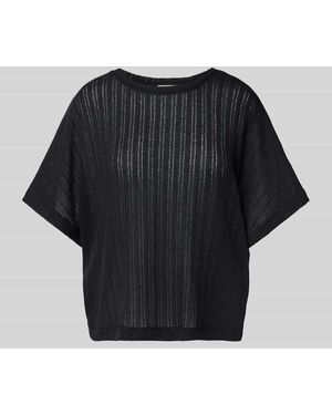 Tom Tailor Loose Fit Strick-Shirt mit Baumwollanteil - Schwarz