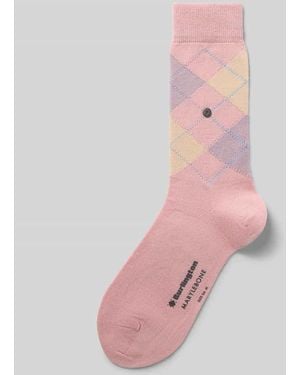 Burlington Socken mit Logo-Detail Modell 'Marylebone' - Pink