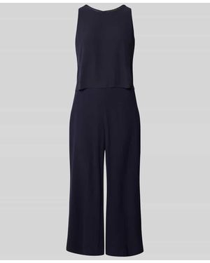 S.oliver Regular Fit Jumpsuit mit doppellagigem Chiffon - Blau