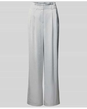 Marc Cain Wide Fit Stoffhose mit gelegten Falten - Grau
