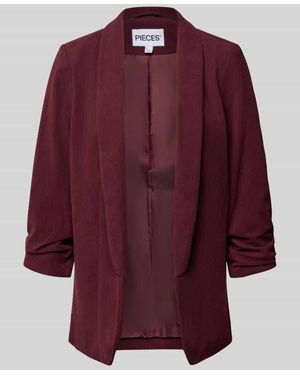 Pieces Taillierter Kurzblazer mit 3/4-Arm Modell 'BOSELLA' - Rot