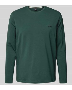 BOSS Longsleeve Mit Label-Stitching Modell 'Mix&Match' - Grün