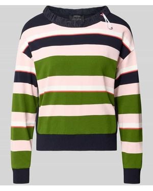 Marc Cain Relaxed Fit Sweatshirt aus Viskose-Mix - Grün