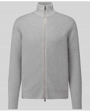 SELECTED Regular Fit Strickjacke aus reiner Baumwolle Modell 'DANE' - Grau