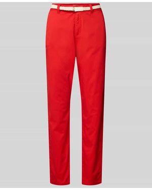 S.oliver Regular Fit Chino aus Baumwoll-Mix - Rot