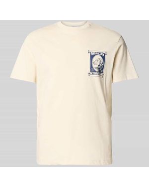 Replay T-Shirt mit Rundhalsausschnitt - Natur