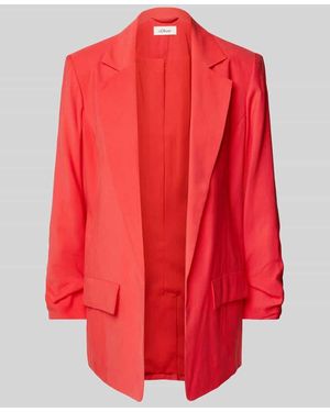 S.oliver Regular Fit Blazer mit Raff-Detail am Ärmel - Rot