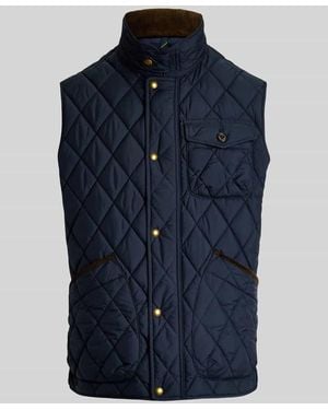 Polo Ralph Lauren Regular Fit Weste mit Logo-Patch Modell 'BEATON' - Blau
