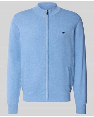 Fynch-Hatton Strickjacke mit Reißverschluss - Blau