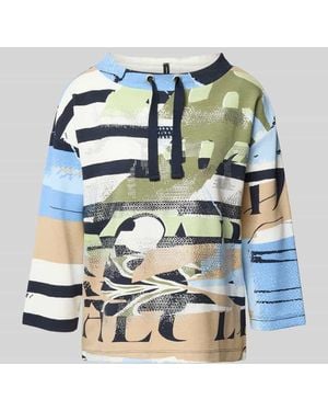 Betty Barclay Sweatshirt aus Viskose-Mix mit Rundhalsausschnitt und Tunnelzug - Blau