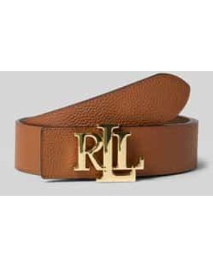 Ralph Lauren Riem Van Runderleer Met Labelapplicatie - Bruin