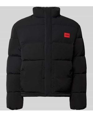 HUGO Daunenjacke mit Logo-Patch Modell 'BALTO2642' - Schwarz