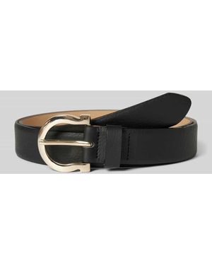 WEINMANN Gürtel aus Leder mit Dornschließe Modell 'SETA' - Schwarz