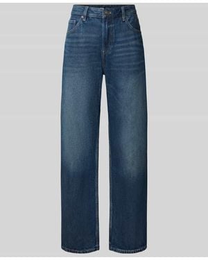 Mango Straight Fit Jeans im 5-Pocket-Design Modell 'MIAMI' - Blau