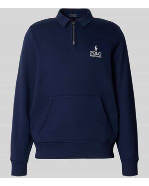 Polo Ralph Lauren Sweatshirt mit Polokragen - Blau