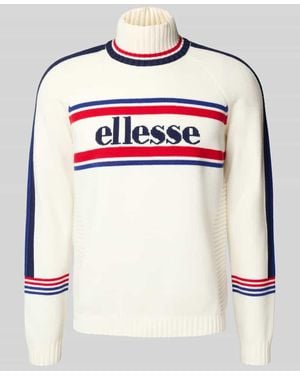 Ellesse Strickpullover mit Stehkragen Modell 'PELLINI' - Grau