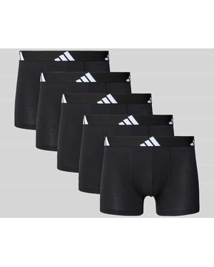 adidas Trunks mit elastischem Logo-Bund im 5er-Pack - Blau