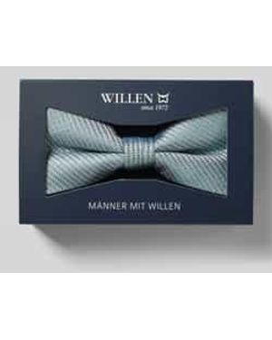 Willen Zijden Strik Met Structuurmotief - Blauw