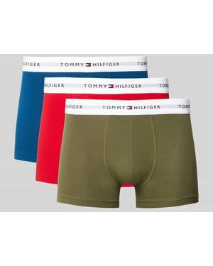 Tommy Hilfiger Trunks aus Baumwoll-Mix im 3er-Pack - Grün