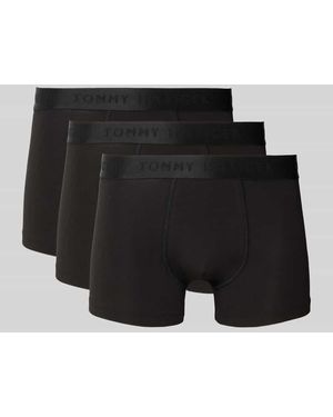 Tommy Hilfiger Regular Fit Trunks mit Baumwolle im 3er-Pack - Schwarz