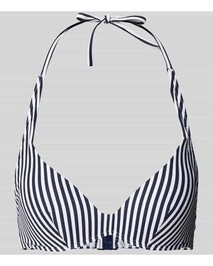 Esprit Bikini-Oberteil Mit Neckholder Modell 'Silvance' - Blau