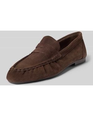 Tamaris Loafer aus echtem Leder - Braun