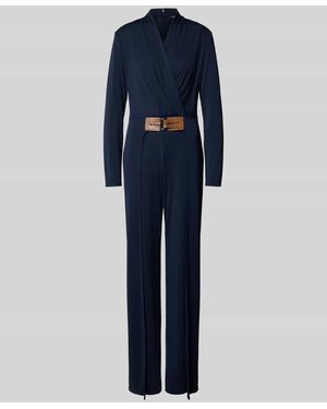 Ralph Lauren Jumpsuit mit V-Ausschnitt Modell 'FILRAY' - Blau