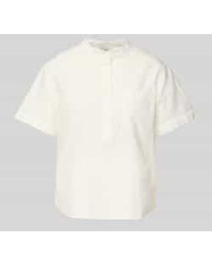Marc O' Polo Regular Fit Overhemdblouse Met Opstaande Kraag - Wit
