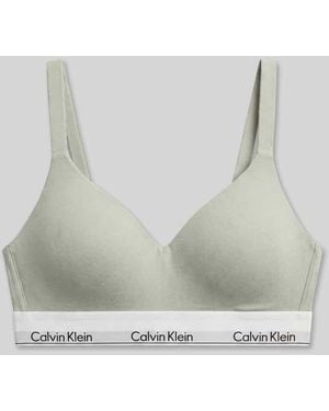 Calvin Klein Bralette aus Baumwoll-Mix - Grau