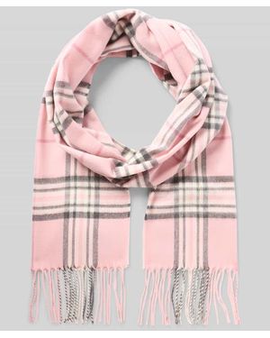 Fraas Schal mit Kordel-Abschluss Modell 'Karo' - Pink