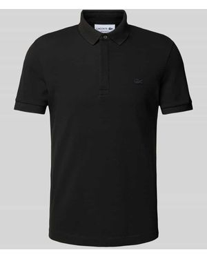 Lacoste Regular Fit Poloshirt Mit Logo-Patch Modell 'Core Pique' - Schwarz