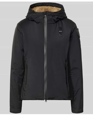 Blauer Usa Regular Fit Jacke mit Logo-Detail Modell 'ERIE' - Schwarz