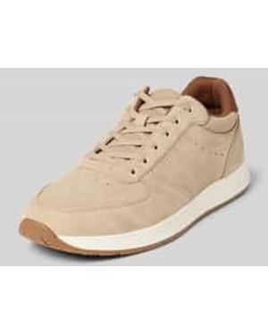 Tommy Hilfiger Lage Sneakers Van Echt Suède - Naturel