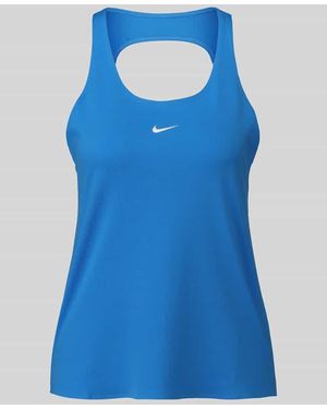 Nike Slim Fit Sport-Top mit Logo-Print Modell 'Pro' - Blau