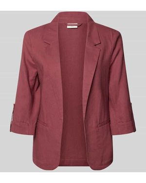 ONLY Relaxed Fit Blazer aus Viskose-Leinen-Mix Modell 'GOA' - Rot