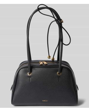 Furla Shoulder Bag aus echtem Leder Modell 'POPPY' - Schwarz
