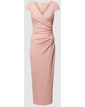 Paradi Cocktailkleid mit seitlicher Raffung - Pink