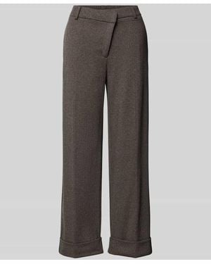 Opus Stoffhose mit Umschlagabschluss - Grau
