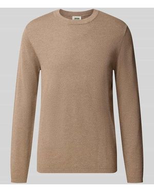 DRYKORN Slim Fit Strickpullover aus reiner Baumwolle Modell 'DIAMOND' - Braun