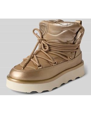 Blauer Usa Boots mit Label-Patch - Natur