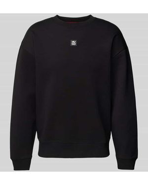HUGO Sweatshirt Mit Gerippten Abschlüssen Modell 'Dettil' - Blau