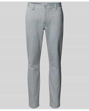 Only & Sons Slim Fit Stoffhose Mit Gürtelschlaufen Modell 'Mark' - Grau