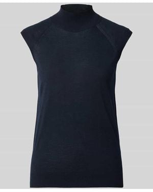 BOSS Slim Fit Pullunder aus reiner Schurwolle Modell 'FIPINI' - Blau
