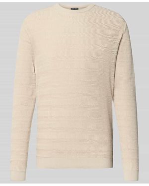 Antony Morato Regular Fit Strickpullover mit Rundhalsausschnitt - Natur