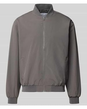 Jack & Jones Bomberjacke mit Stehkragen Modell 'CHARGE' - Grau