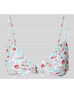 Pieces Bikini-Oberteil mit Bügeln Modell 'BAOMI' - Blau