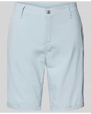 M·a·c Regular Fit Bermudas mit Paspeltaschen am Gesäß - Blau