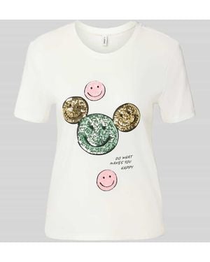 ONLY Regular Fit T-Shirt aus reiner Baumwolle Modell 'KITA' - Weiß