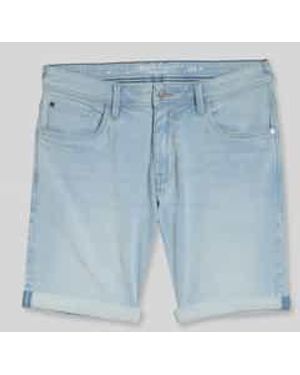 Tom Tailor Slim Fit Korte Jeans Van Katoenmix Model 'Ttpiers Slim' - Blauw