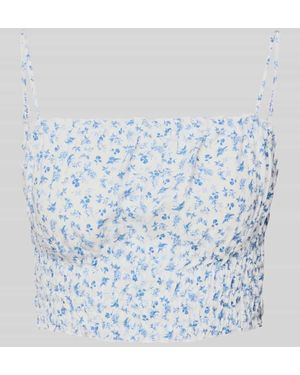 Review Crop Top mit elastischem Bund - Blau